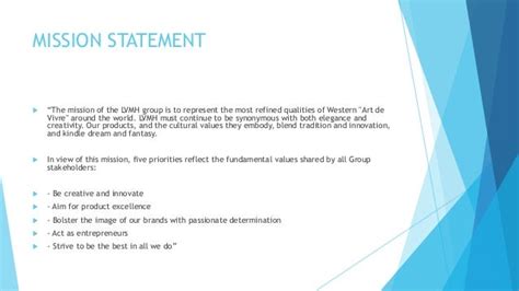 lvmh mission and vision statement.